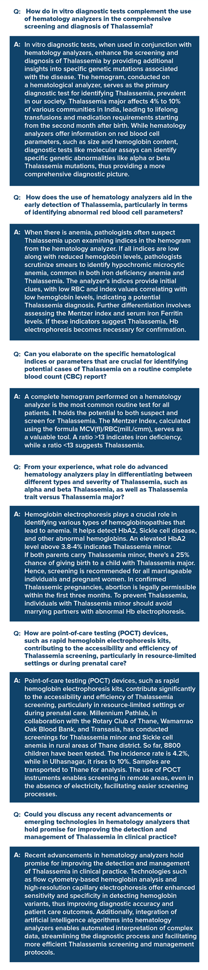 Dr. Ulhas Vaidya on timely thalassemia screening